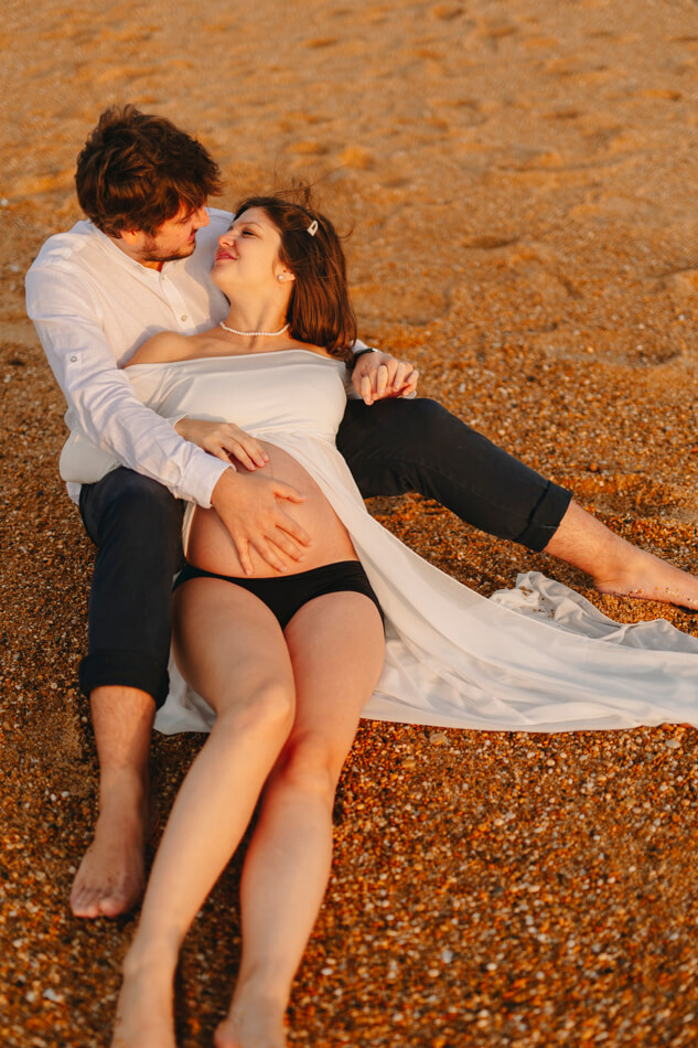 photographe-grossesse-bayonne-seance-couple-plage