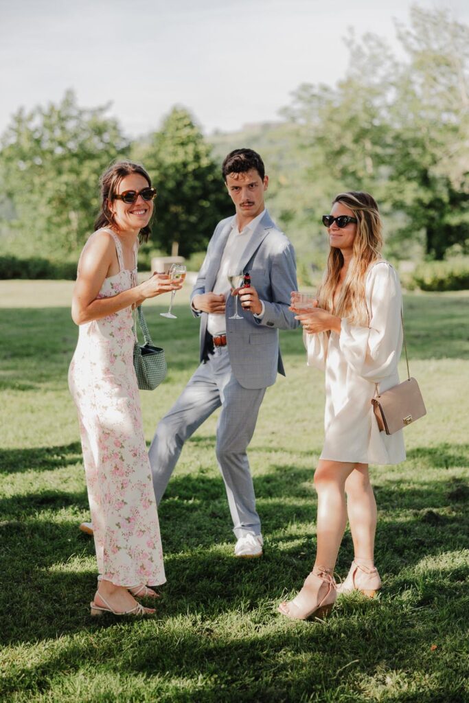 cocktail de mariage au chateau de biscay