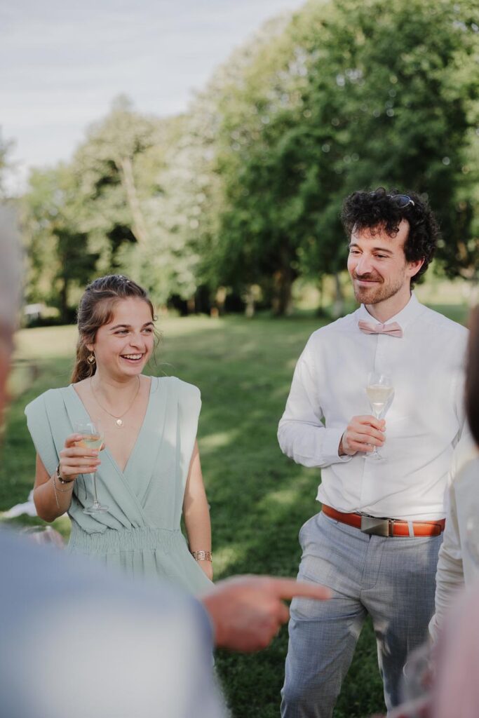 cocktail de mariage au chateau de biscay