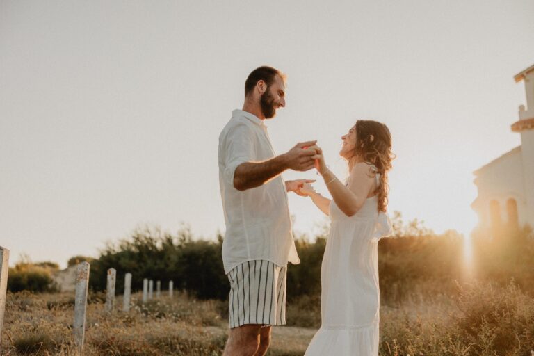 seance photo couple plage landes soleil