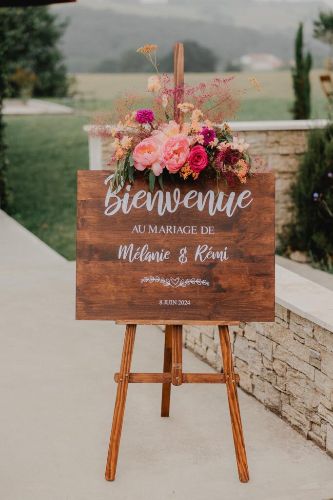 décoration du domaine etxezahar lors d'un mariage