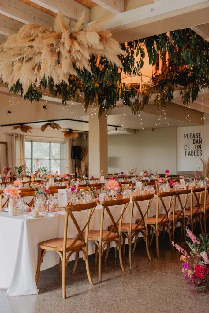 décoration du domaine etxezahar lors d'un mariage