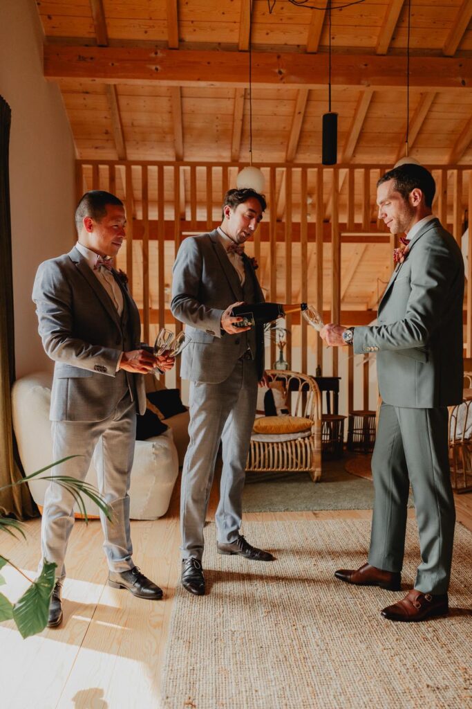 mariage domaine etxezahar bardos dans le pays basque, préparatifs du marié